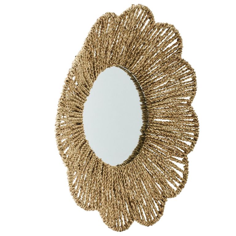 Wall Mirror - Round - Natural - Seagrass - 50cm x 10cm