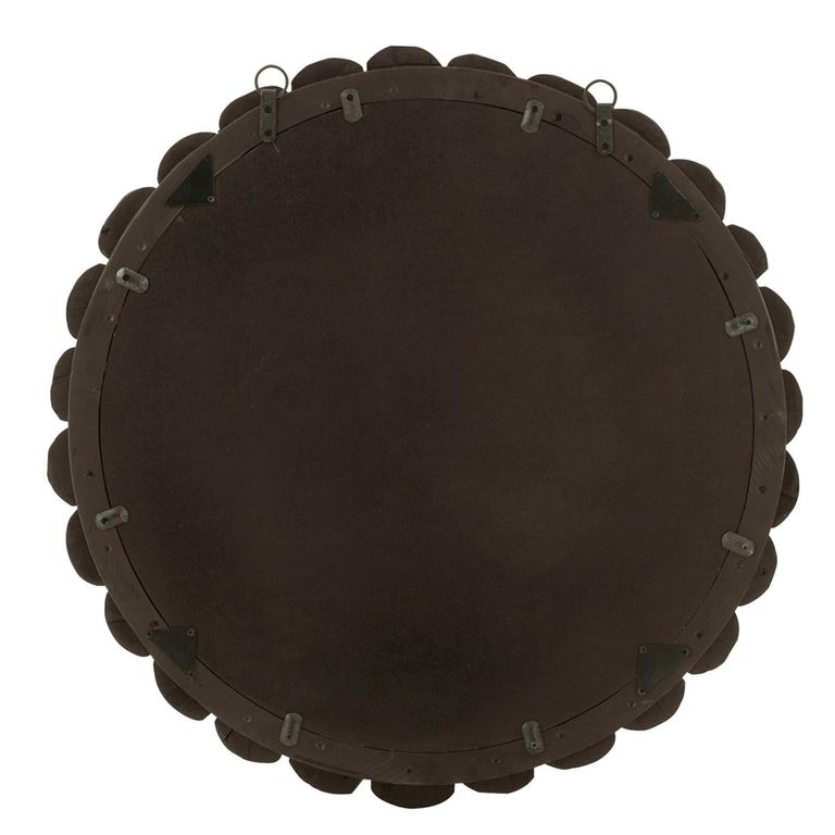 Balls Wall Mirror - Round - Black - Wood - 80cm x 7cm