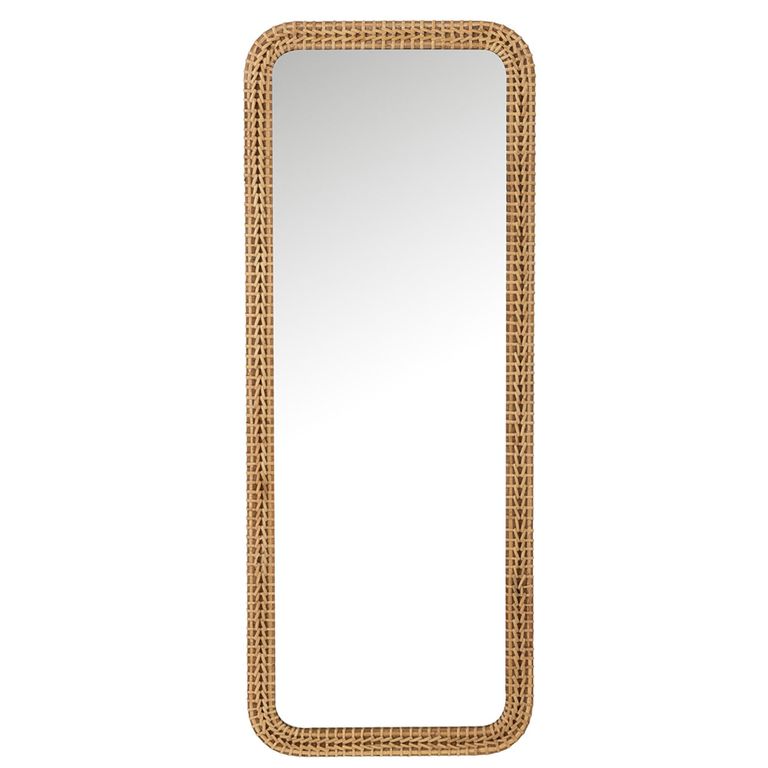 Leaner Mirror - Natural - Glass and Fir Wood - 48cm x 122.5cm
