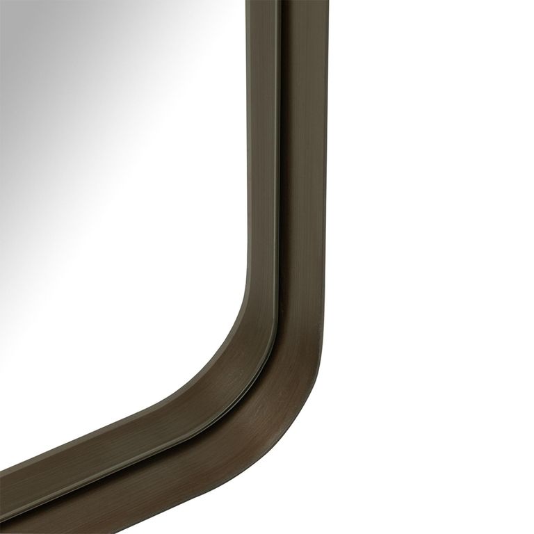 Markus Leaner Mirror - Dark Brown - Glass and Metal - 180cm x 80cm