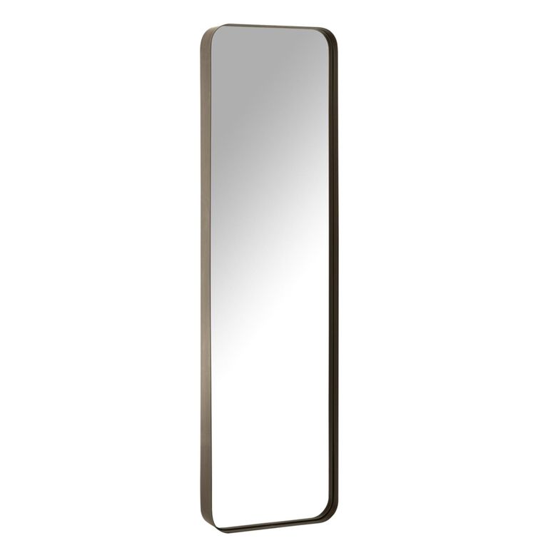 Markus Leaner Mirror - Dark Brown - Glass and Metal - 160cm x 44cm