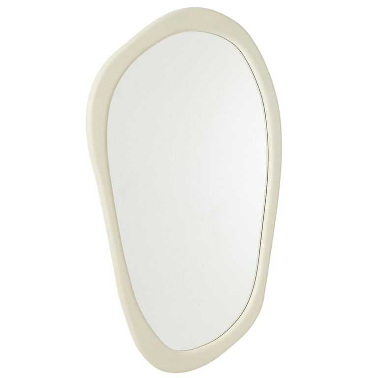 Moderna Wall Mirror - Abstract - White - Wood - 120cm x 68cm