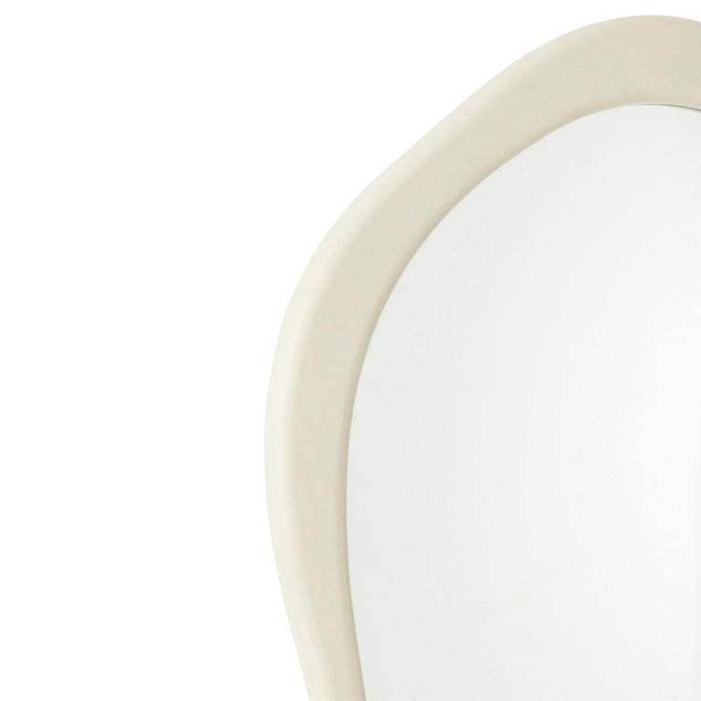 Moderna Wall Mirror - Abstract - White - Wood - 120cm x 68cm