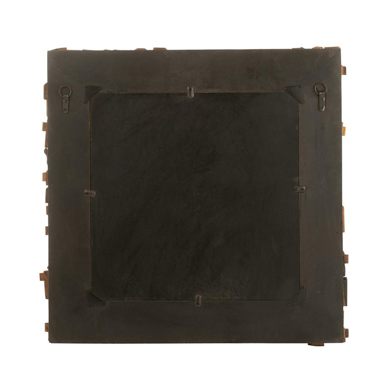 Syma Wall Mirror - Square - Small - Natural - Recycled Wood - 90cm x 5cm