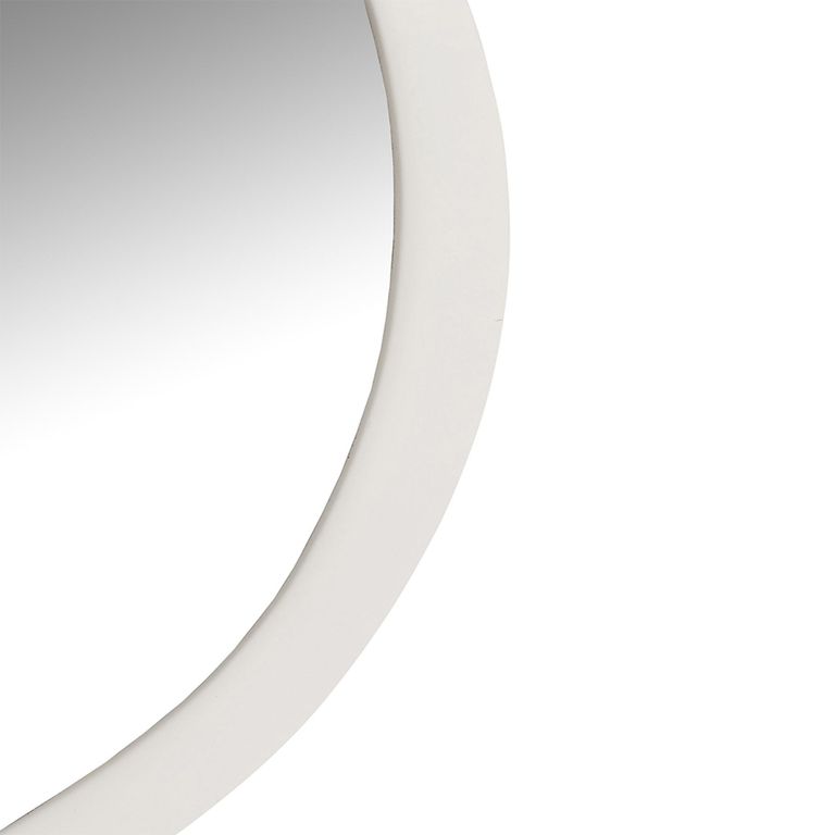 Wall Mirror - Abstract - Large - White - Glass and Metal - 86.5cm x 82cm