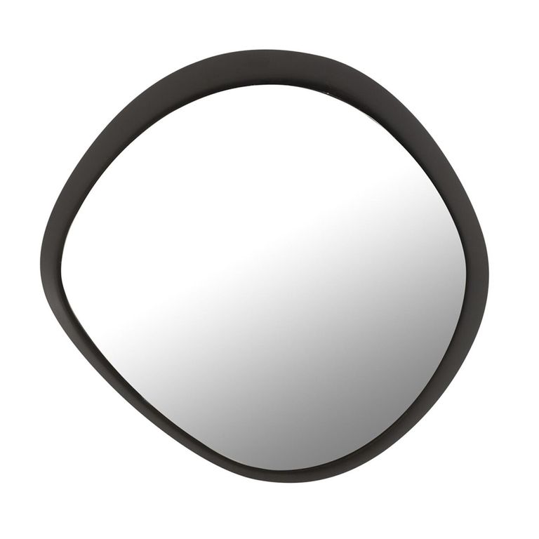 Wall Mirror - Abstract - Small - Black - Glass and Metal - 60.5cm x 58cm