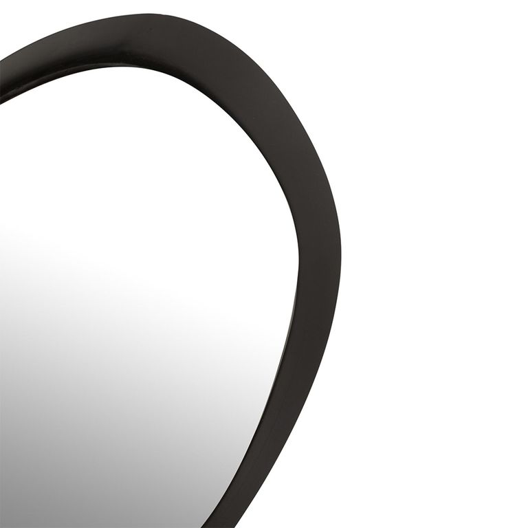 Wall Mirror - Abstract - Small - Black - Glass and Metal - 60.5cm x 58cm