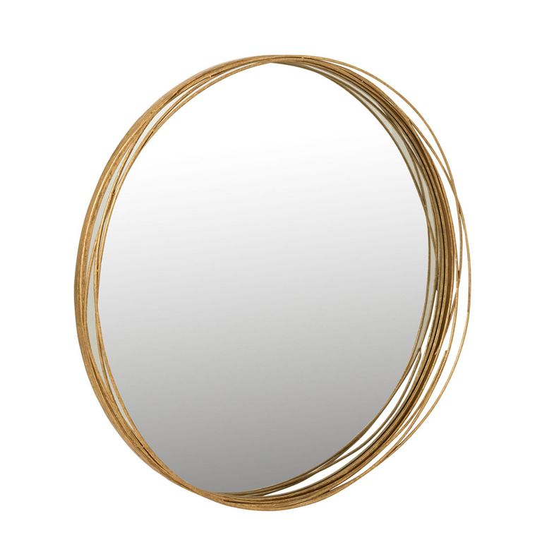 Aurora Wall Mirror - Round - Gold - Glass and Metal - 92cm x 6.5cm