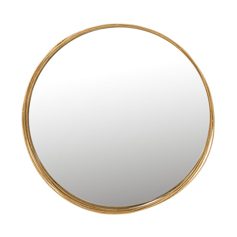 Aurora Wall Mirror - Round - Gold - Glass and Metal - 92cm x 6.5cm
