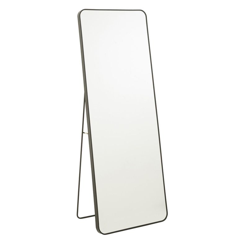 Cheval Mirror - Black - Glass and Metal - 55cm x 150cm