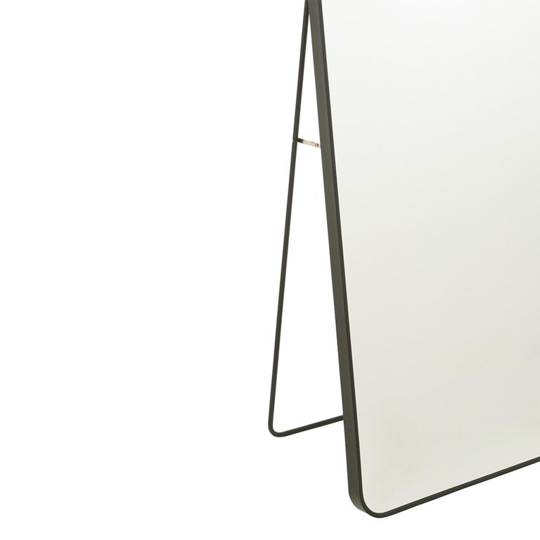 Cheval Mirror - Black - Glass and Metal - 55cm x 150cm