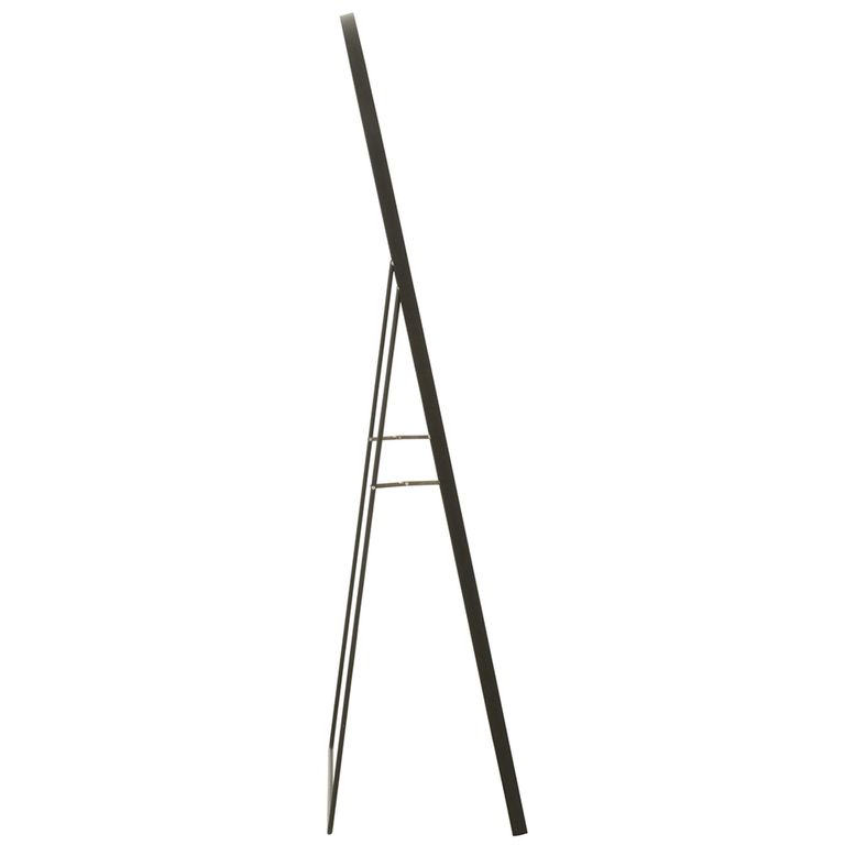 Curved Cheval Mirror - Black - Glass and Metal - 50cm x 150cm
