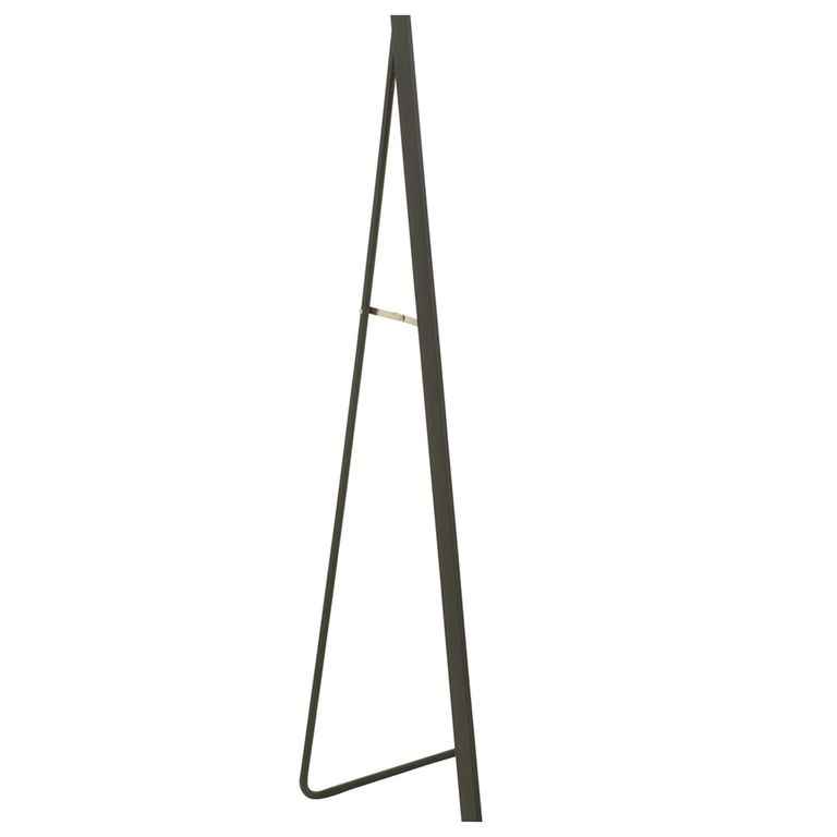 Curved Cheval Mirror - Black - Glass and Metal - 50cm x 150cm
