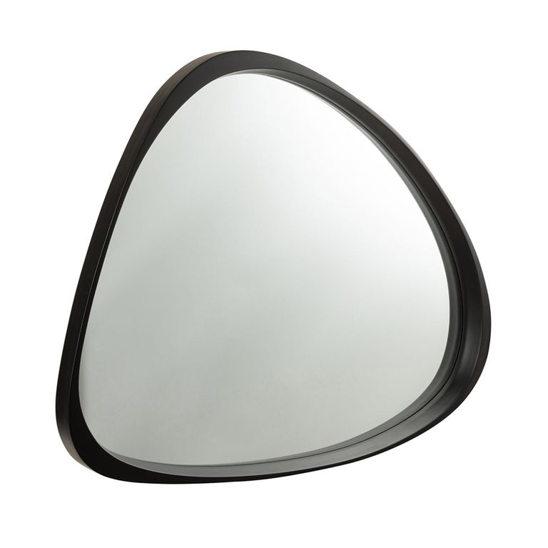 Giles Wall Mirror - Abstract - Large - Black - Glass and Wood - 99cm x 90cm