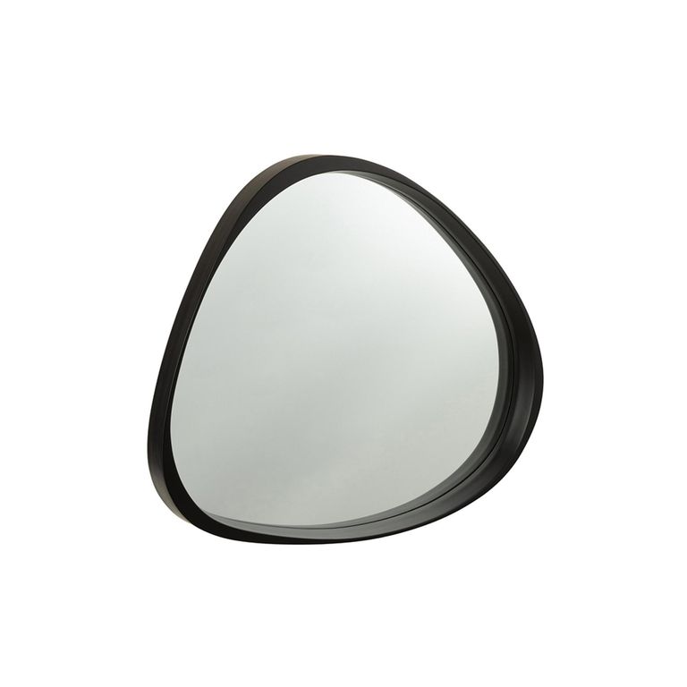 Giles Wall Mirror - Abstract - Small - Black - Glass and Wood - 77cm x 71cm
