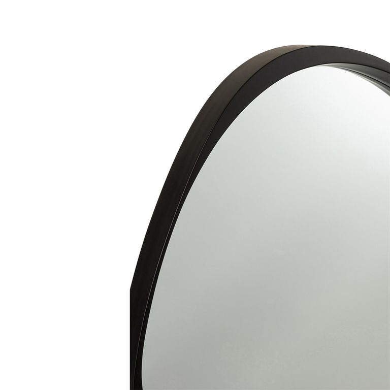 Giles Wall Mirror - Abstract - Small - Black - Glass and Wood - 77cm x 71cm
