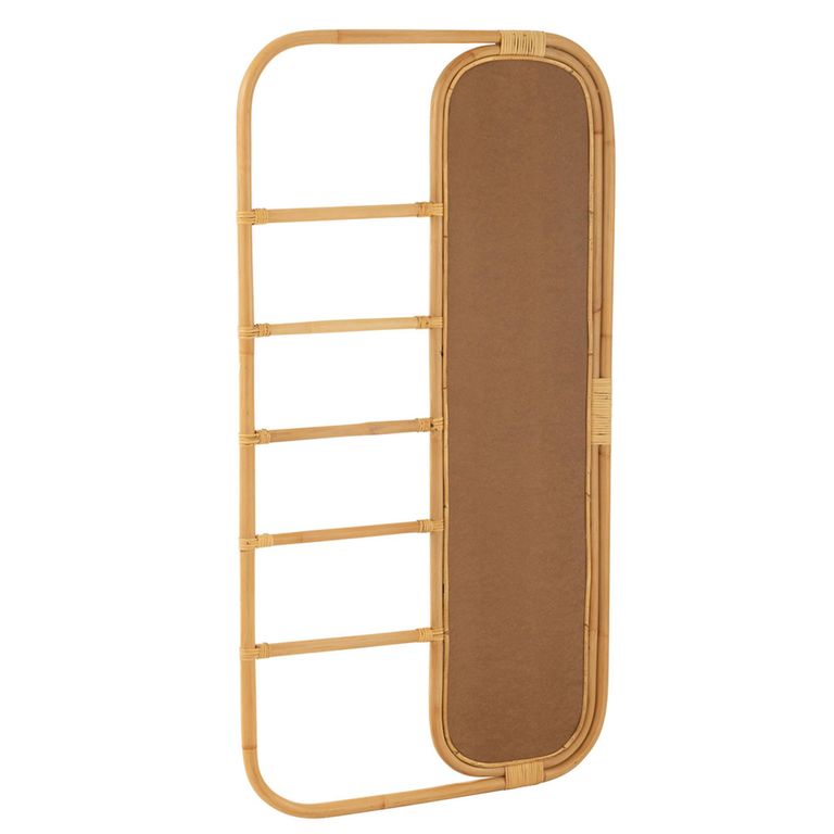Leaner Mirror - with Ladder - Natural - Bamboo Wood - 80cm x 152cm