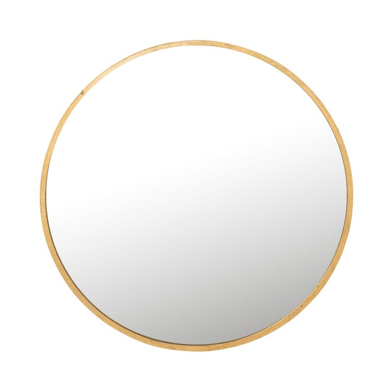 Mona Wall Mirror - Round - Gold - Glass and Metal - 110cm x 2cm