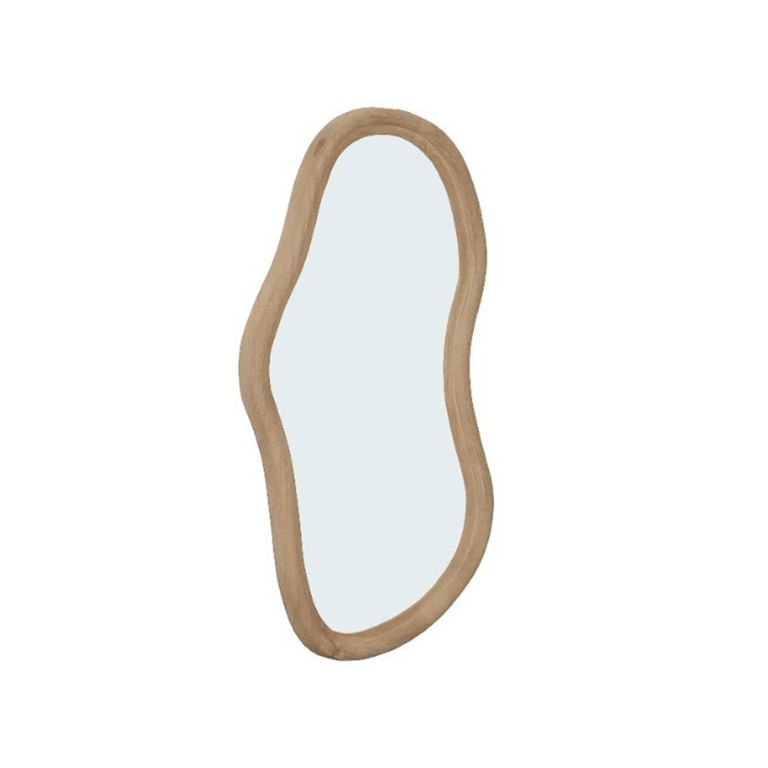Brix Sophie Wall Mirror - Abstract - Small - Natural - Wood - 40cm x 78cm