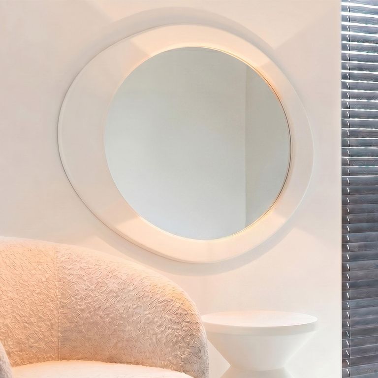 Bloomstone Wall Mirror - Oval - White - 108cm x 120cm