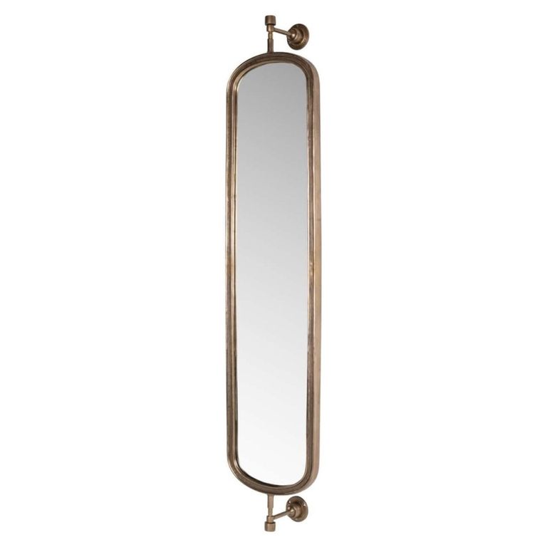 Hasting Wall Mirror - Antique Brass - Metal - 41cm x 192cm