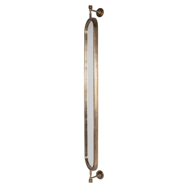 Hasting Wall Mirror - Antique Brass - Metal - 41cm x 192cm