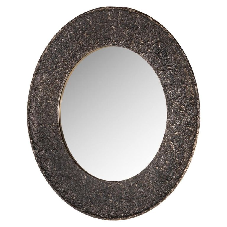 Jamel Wall Mirror - Round - Bronze - Aluminum - 86cm x 4cm