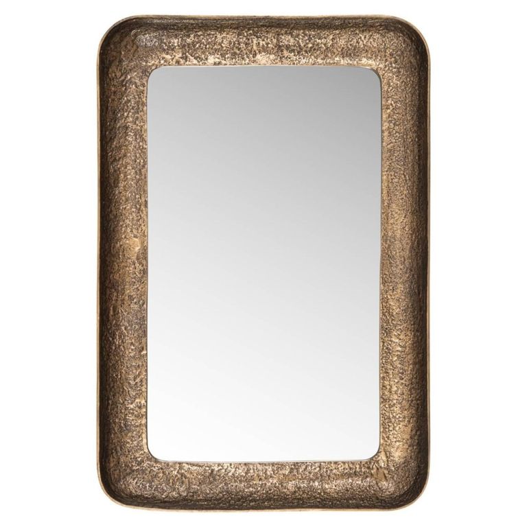 Loan Curved Wall Mirror - Antique Brass - Aluminum - 120cm x 80cm