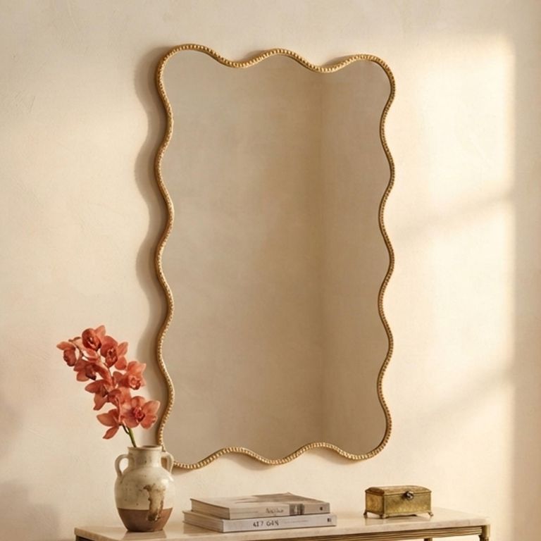 Laurel Wall Mirror - Gold - Metal - 60cm x 95cm