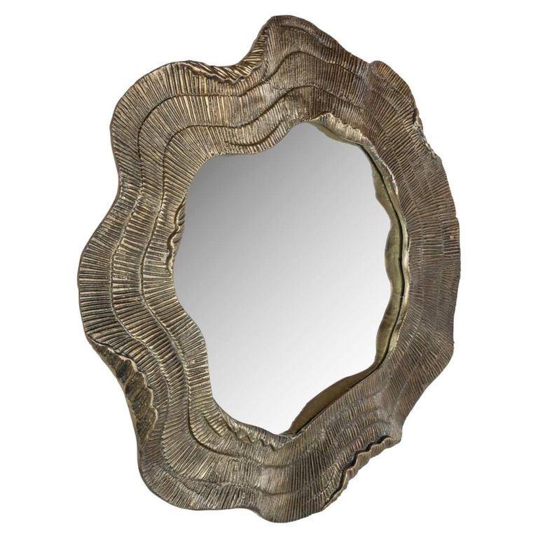 Elia Wall Mirror - Abstract - Gold - Aluminium - 90cm x 5cm