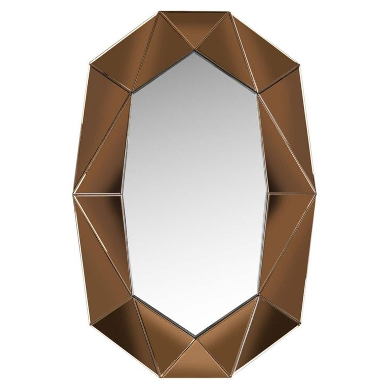 Jaloe Wall Mirror - Octagonal - Bronze - 80cm x 120cm