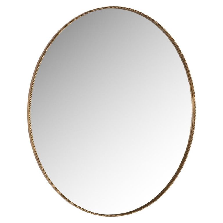 Lavinia Wall Mirror - Round - Gold - Metal - 110cm x 2.5cm