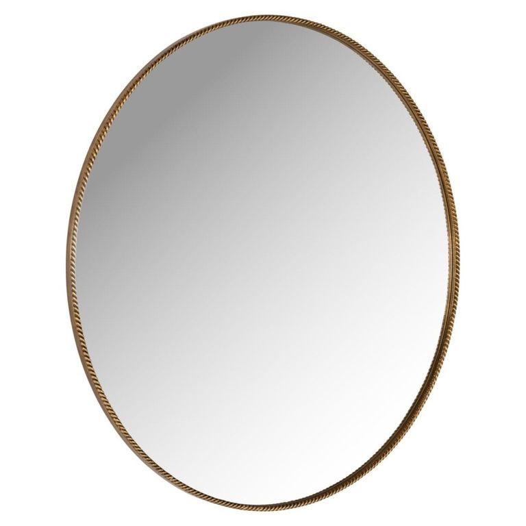 Lavinia Wall Mirror - Round - Gold - Metal - 90cm x 2cm