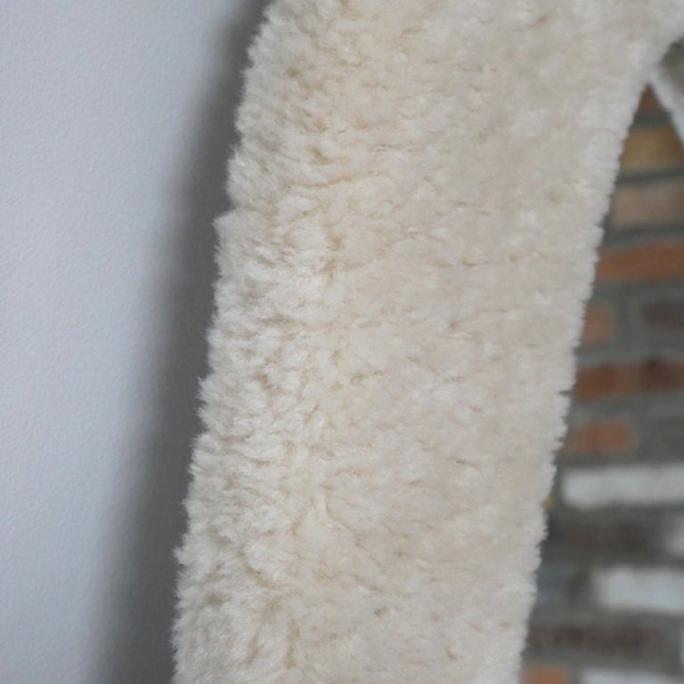 Leaner Mirror - Abstract - Cream - Teddy Fabric