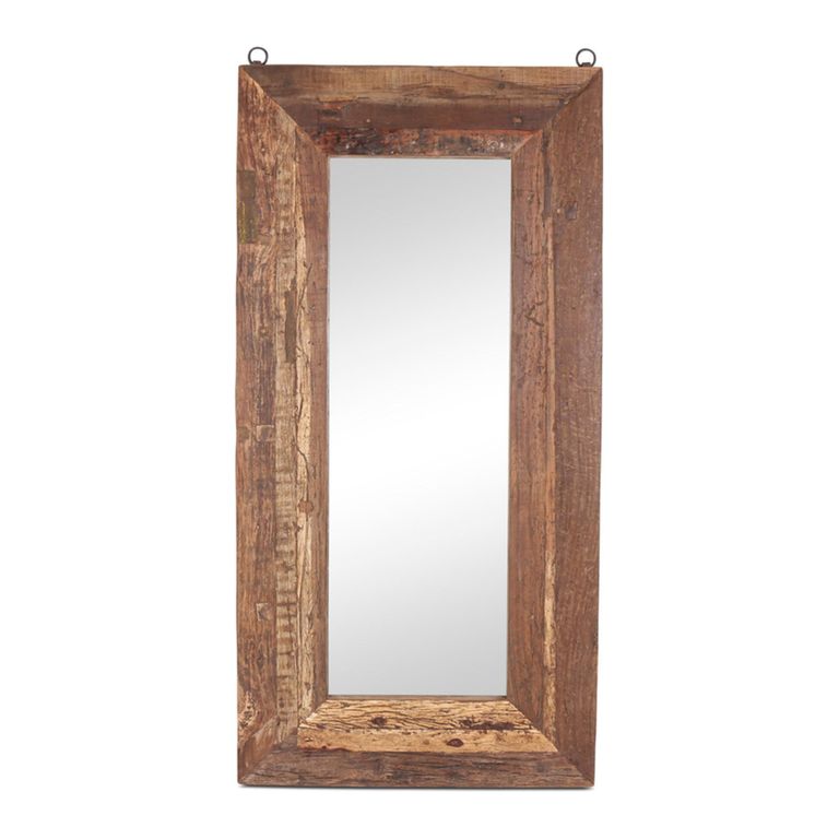Bassano Wall Mirror - Natural - Teak Wood - 100cm x 200cm