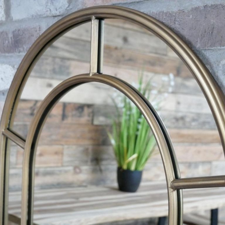 Leaner Mirror - Arch - Antique Gold - Metal - 63cm x 180cm