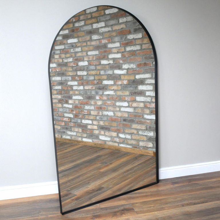 Leaner Mirror - Arch - Black - Metal - 107cm x 175cm