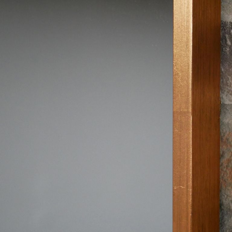 Wall Mirror - Oval - Copper - Metal - 29cm x 130cm