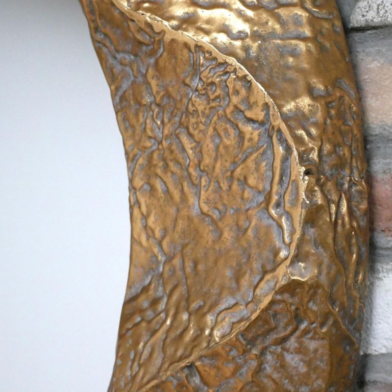 Wall Mirror - Round - Antique Gold - Metal - 105cm x 105cm