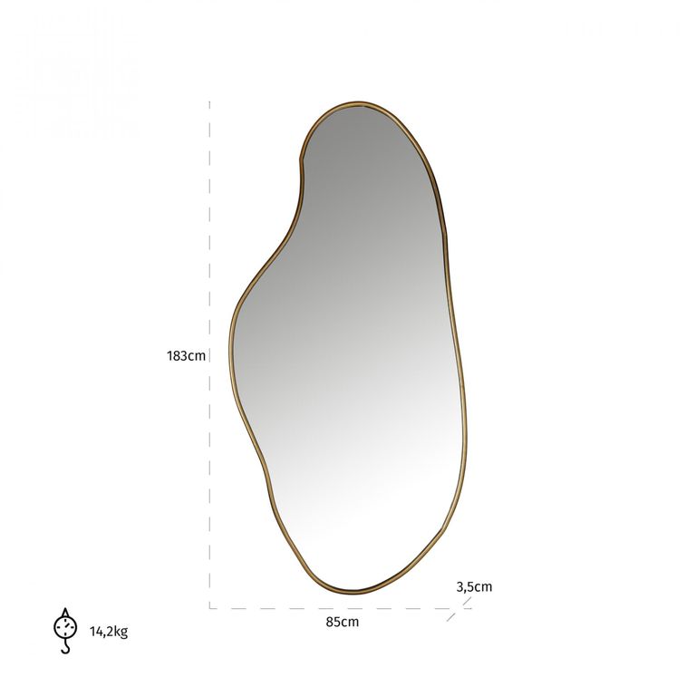 Alton Brushed Gold Wall Mirror