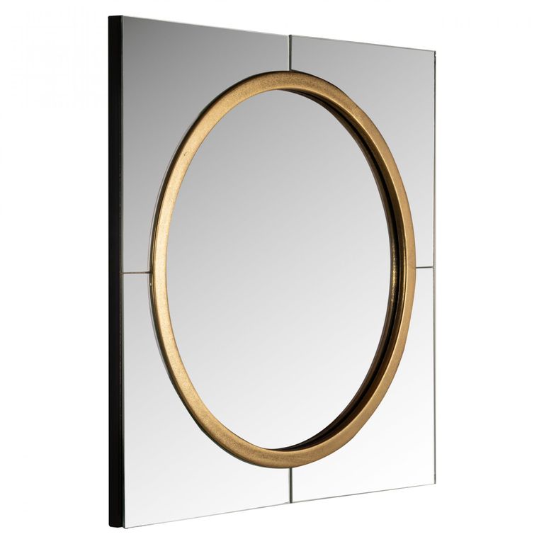 Briana Gold Square Wall Mirror