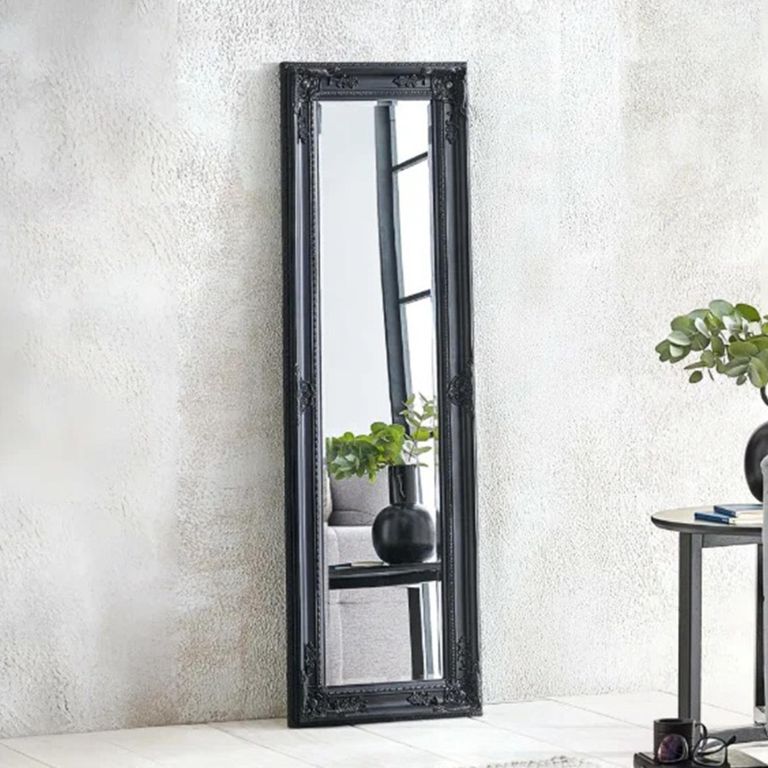 Palais Leaner Mirror - Antique Black - Wood - 40cm x 130cm