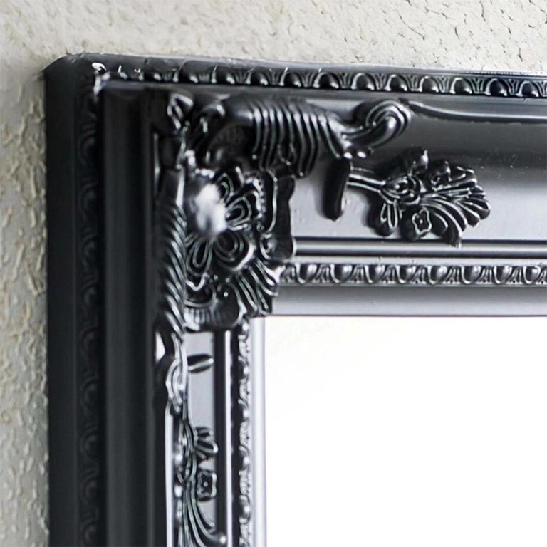 Palais Leaner Mirror - Antique Black - Wood - 40cm x 130cm