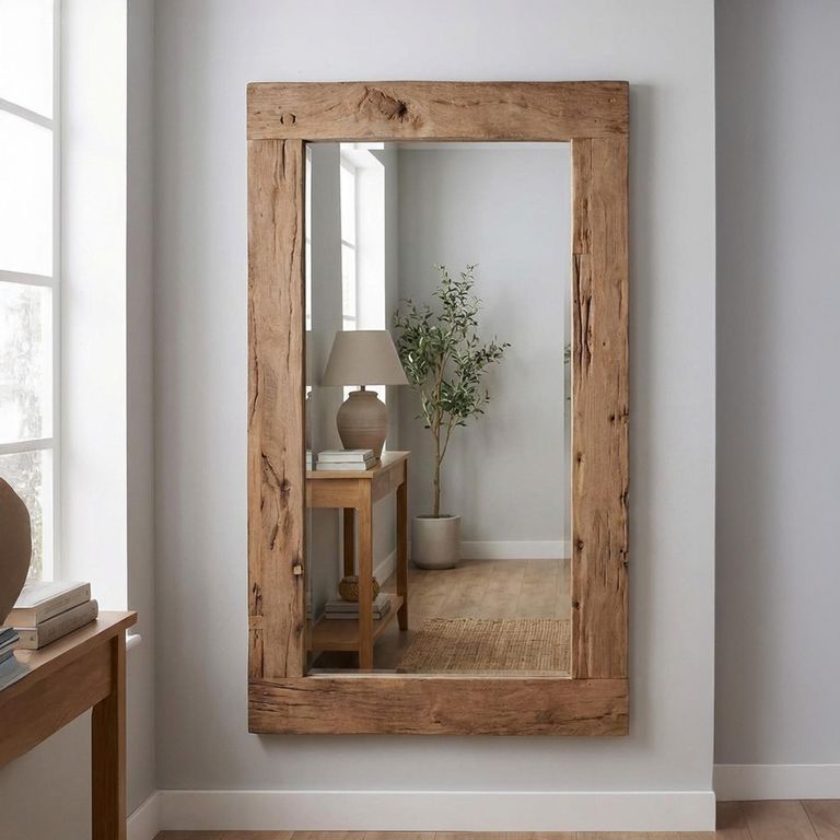 Wall Mirror - Natural Weathered - Reclaimed Wood - 105cm x 163cm