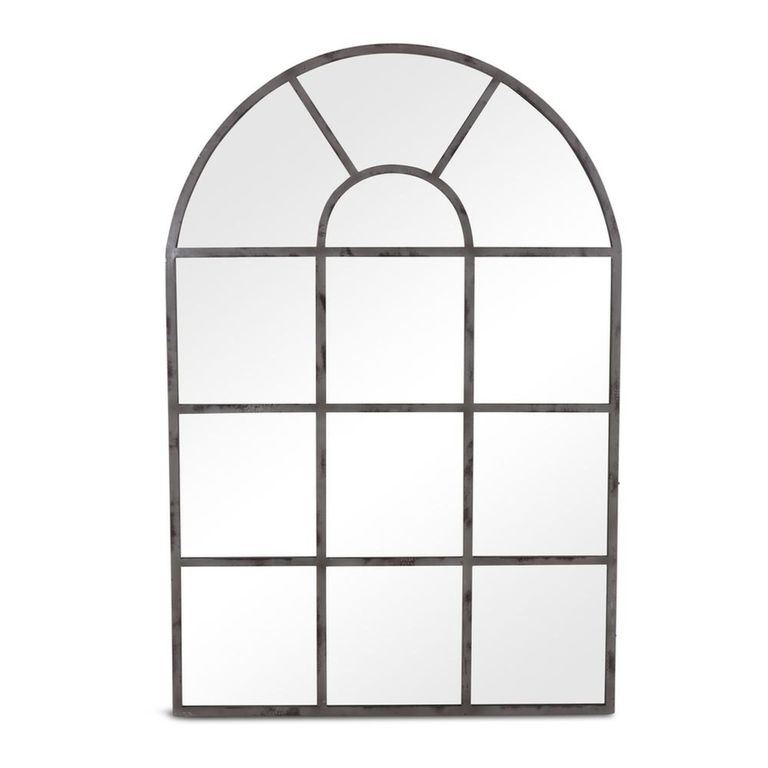 Roanne Window Mirror - Arch - Grey - Metal - 102cm x 152cm