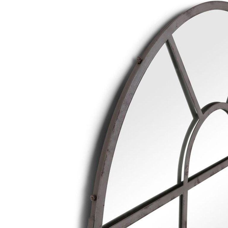 Roanne Window Mirror - Arch - Grey - Metal - 102cm x 152cm