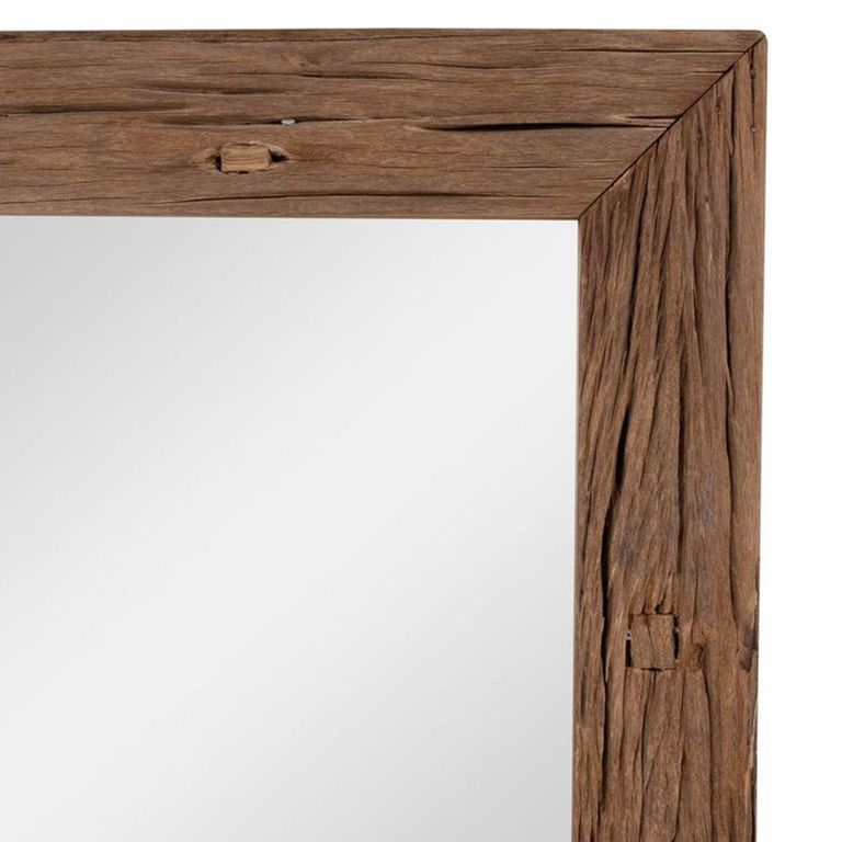Wall Mirror - Natural Weathered - Wooden - 60cm x 90cm