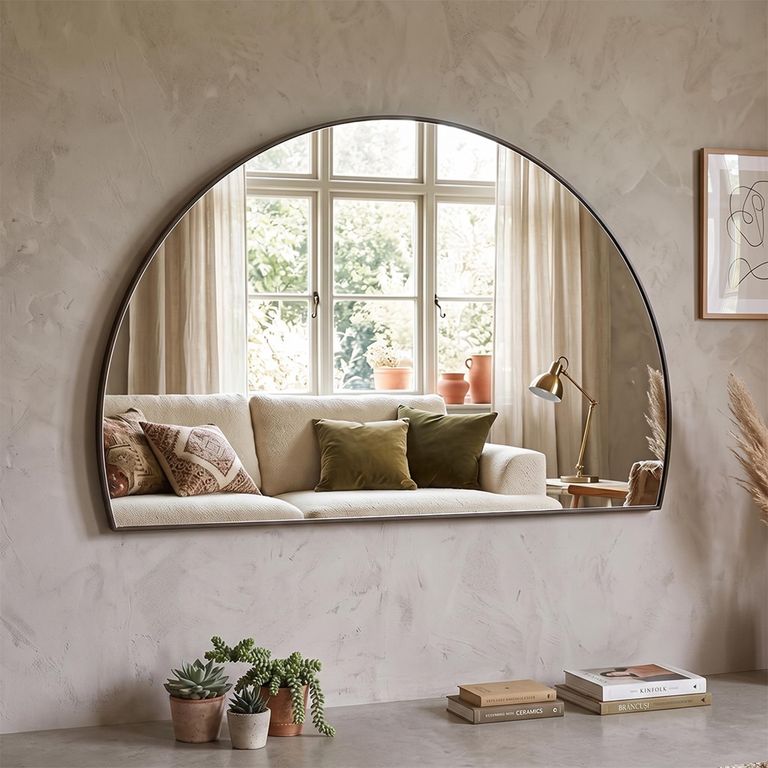 Paola Wall Mirror - Half Moon - Glass - 80cm x 160cm