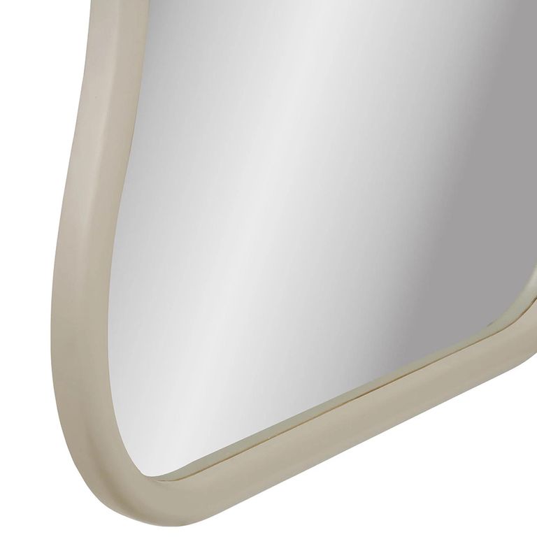 Bega Wall Mirror - Abstract - Beige - Glass and Pine Wood - 89cm x 180cm