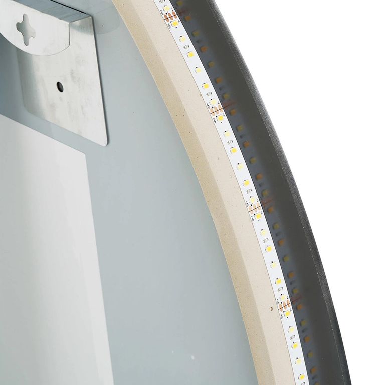 Kiama Bathroom Wall Mirror - with LED Lights - Round - Glass - 80cm x 80cm
